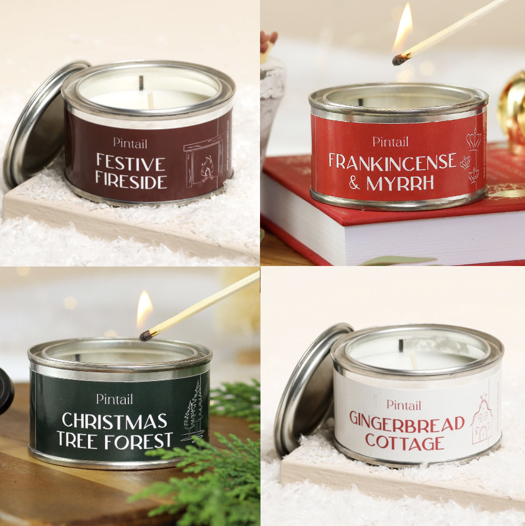 Pintail Christmas Candles in Tins – Various Scents