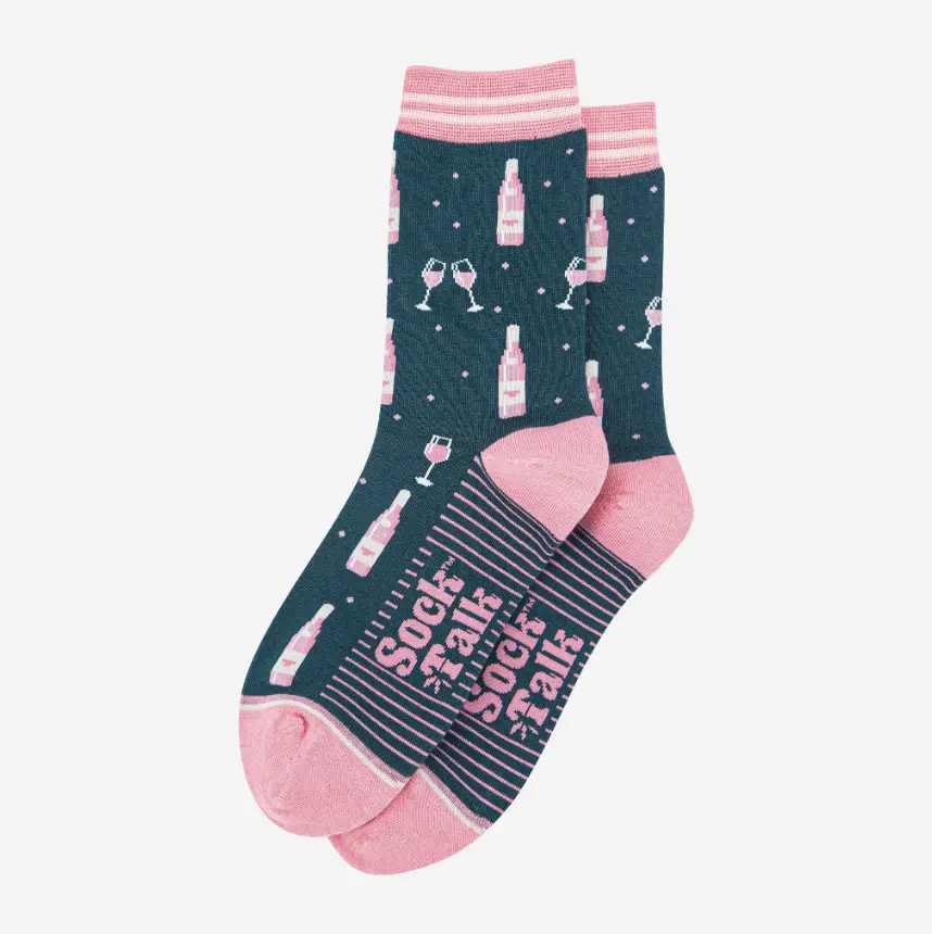 Ladies’ Rose Wine Bamboo Christmas Sock Cracker