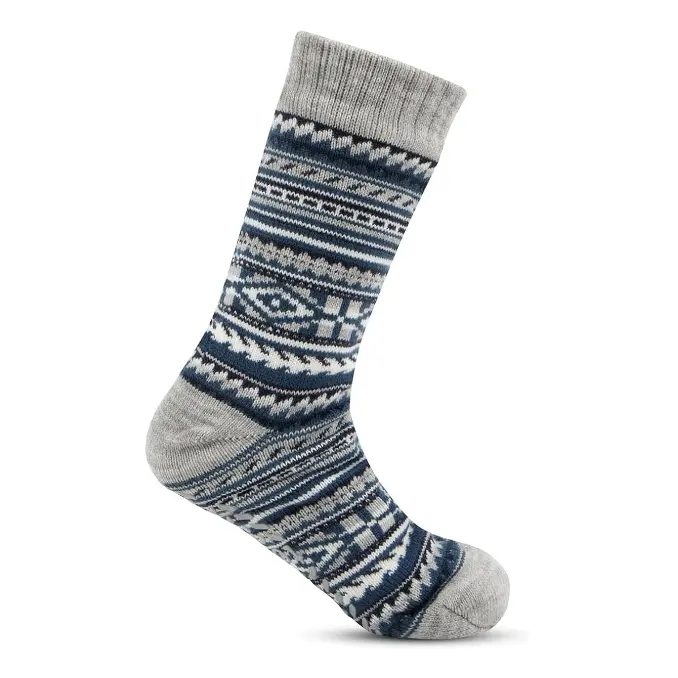 Totes Men’s Sherpa Lined Fair Isle Slipper Socks
