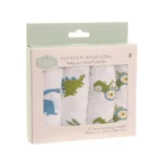 dinosaur muslin washcloths