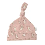pink baby cotton bunnies hat