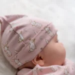 pink baby cotton bunnies hat