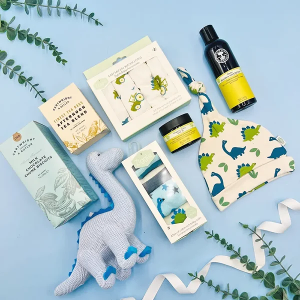 New Baby Boy Gift Hamper With Treats For Baby & The New Parents