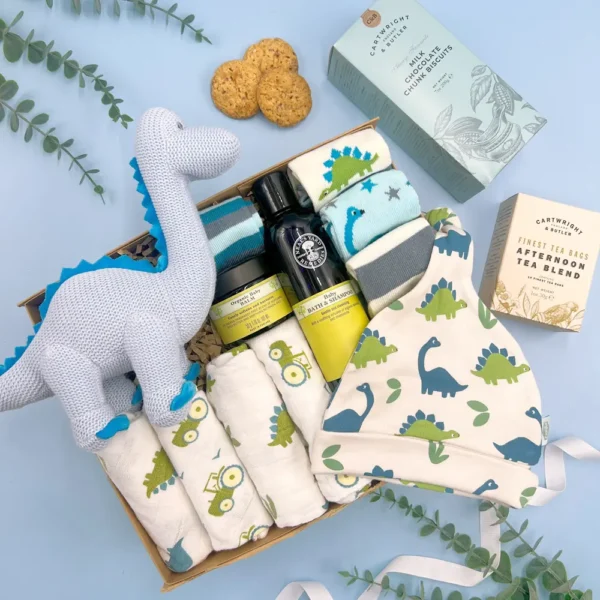 New Baby Boy Gift Hamper With Treats For Baby & The New Parents