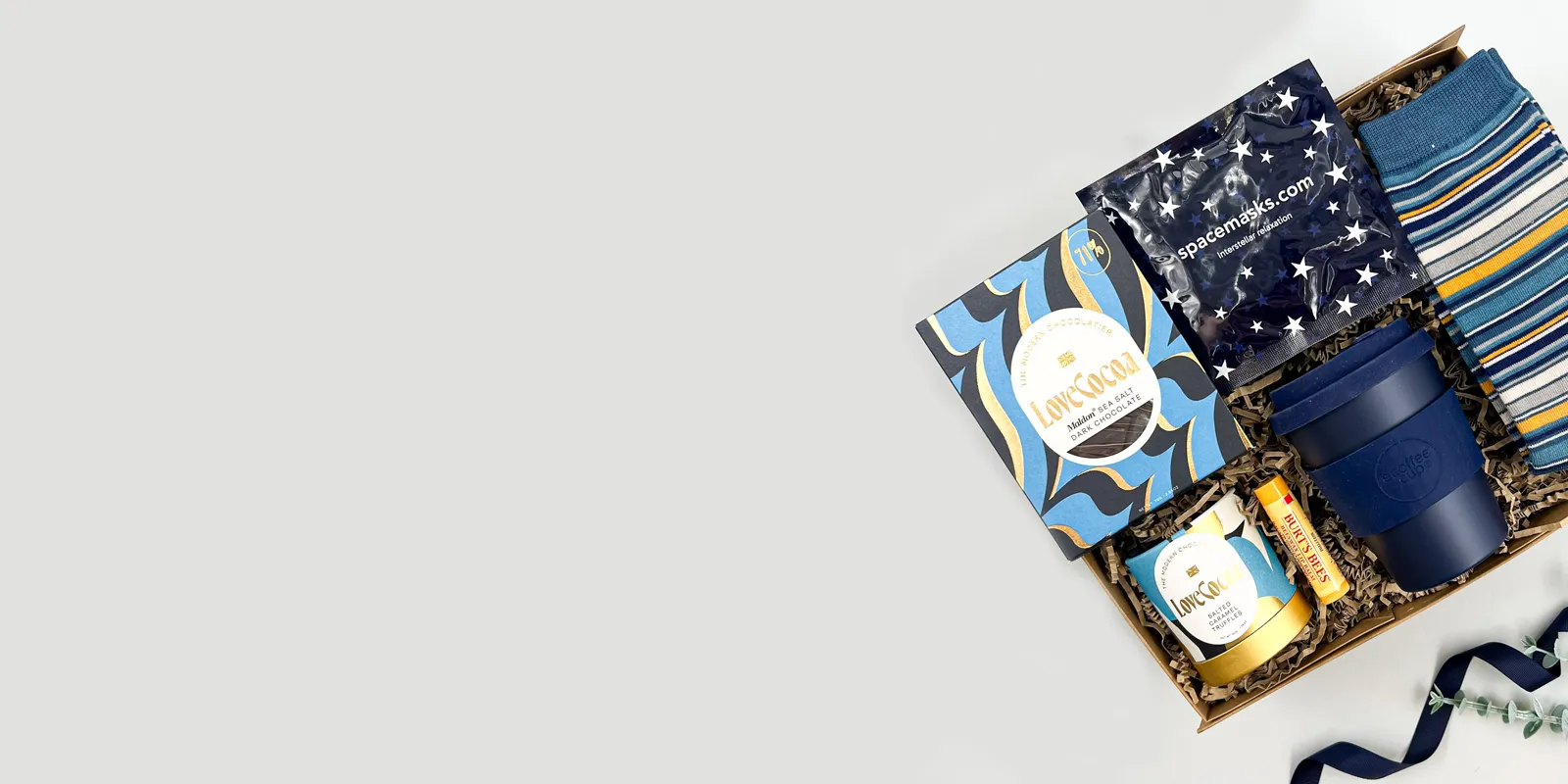 Hospital care package for him with snacks, comfort items and thoughtful recovery gifts