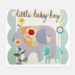 little baby boy elephant card