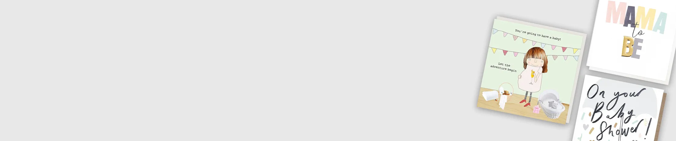 New baby cards and mum to be greeting cards with cute illustrations