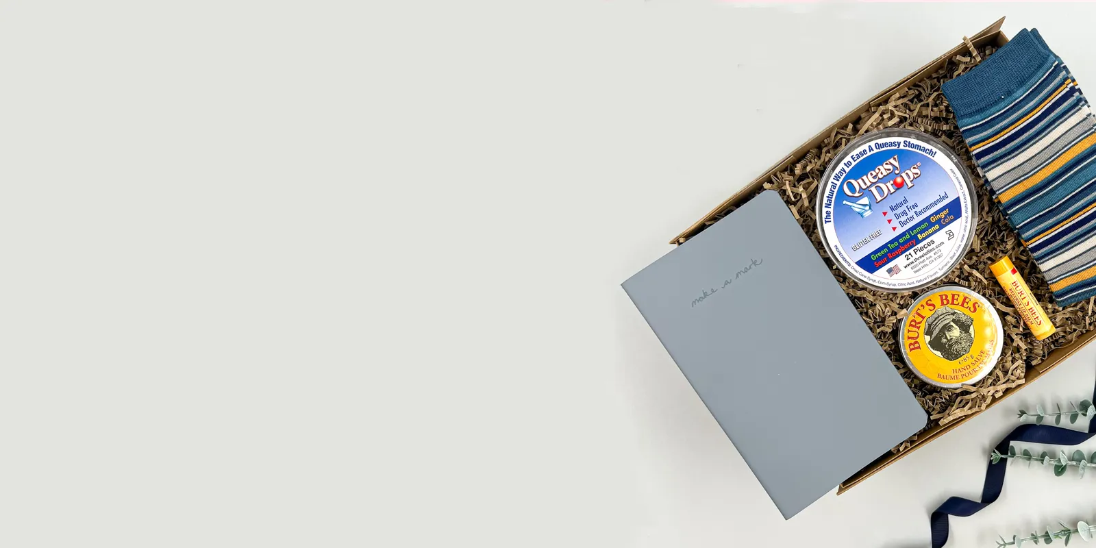 Cancer care package for him with comfort items, snacks and practical recovery essentials