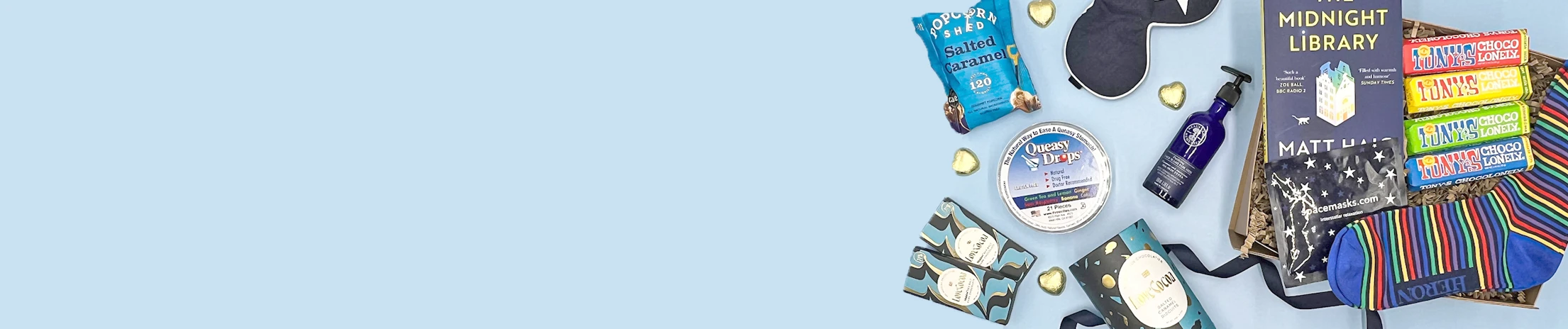 Cancer care package for him with snacks, comfort items and thoughtful support gifts