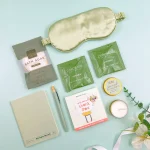 Thank you letterbox hamper with eye mask, tea, candle and chocolates