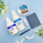 moogoo oncology care pack. Thoughtful cancer care gift box with skincare products, notebook and soothing wellness treats