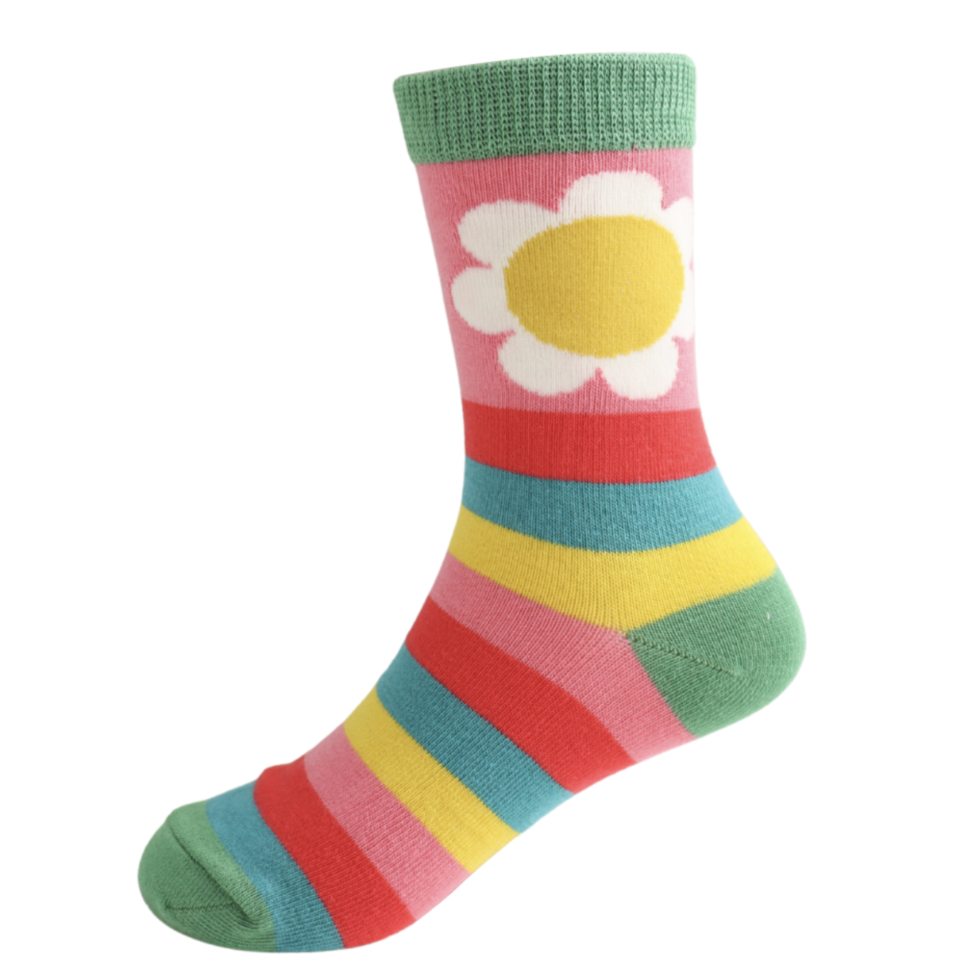 Girls’ Stripey Daisy Socks