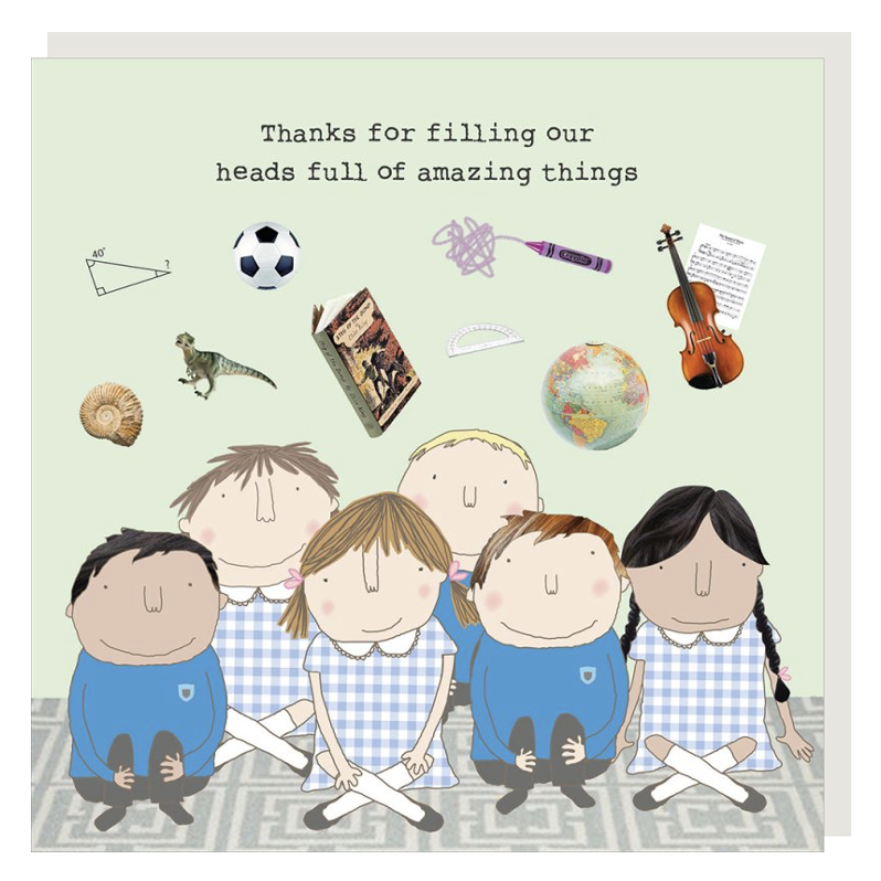‘Heads Full Of Amazing Things’ Teacher Card