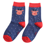 babies-navy-christmas-reindeer-socks-4-6yrs-pair-view