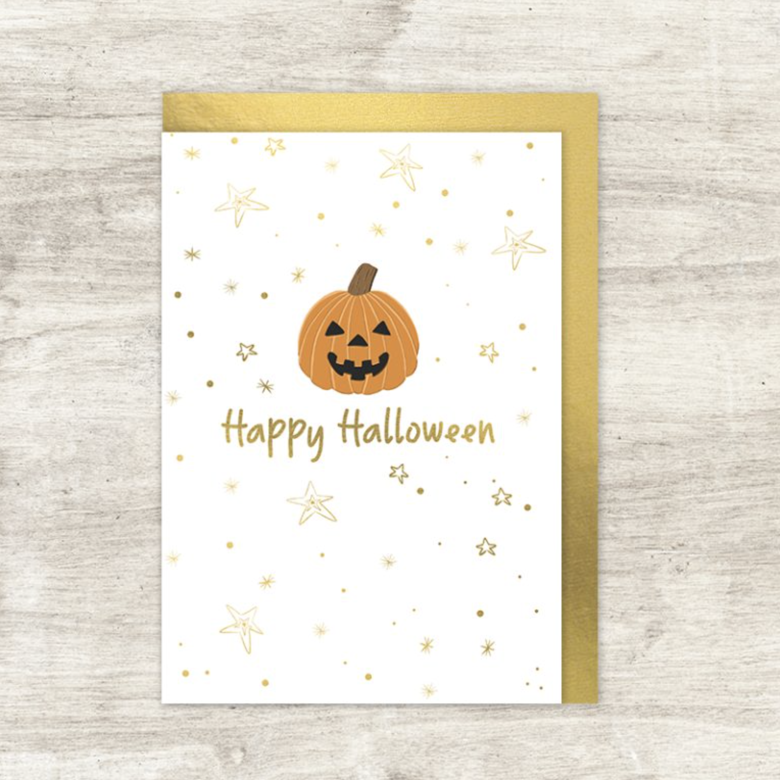 ‘Happy Halloween’ Gold Foil Card