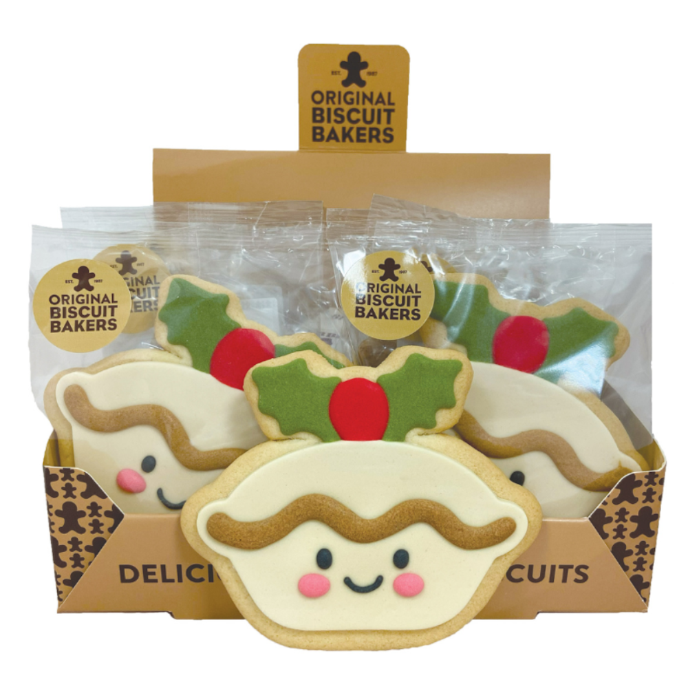 Christmas Pudding Iced Biscuit