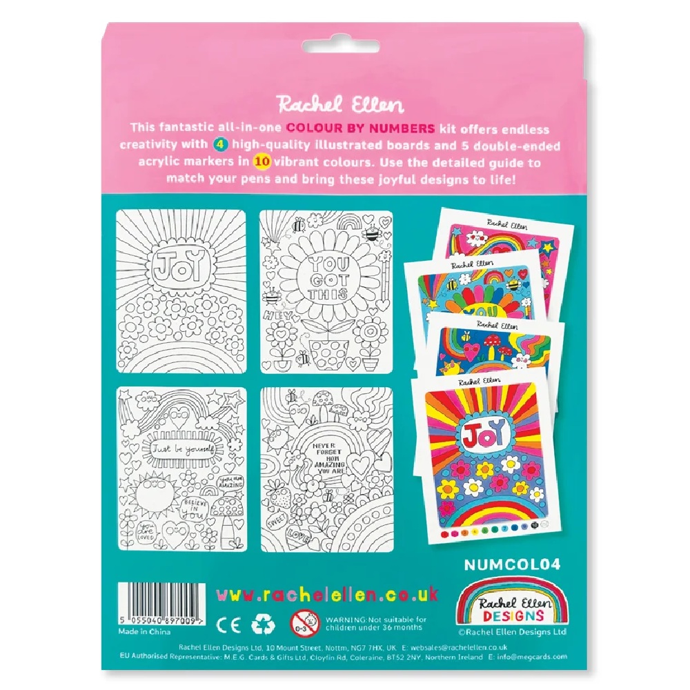 Rachel Ellen Positive Vibes Colour By Numbers Kit