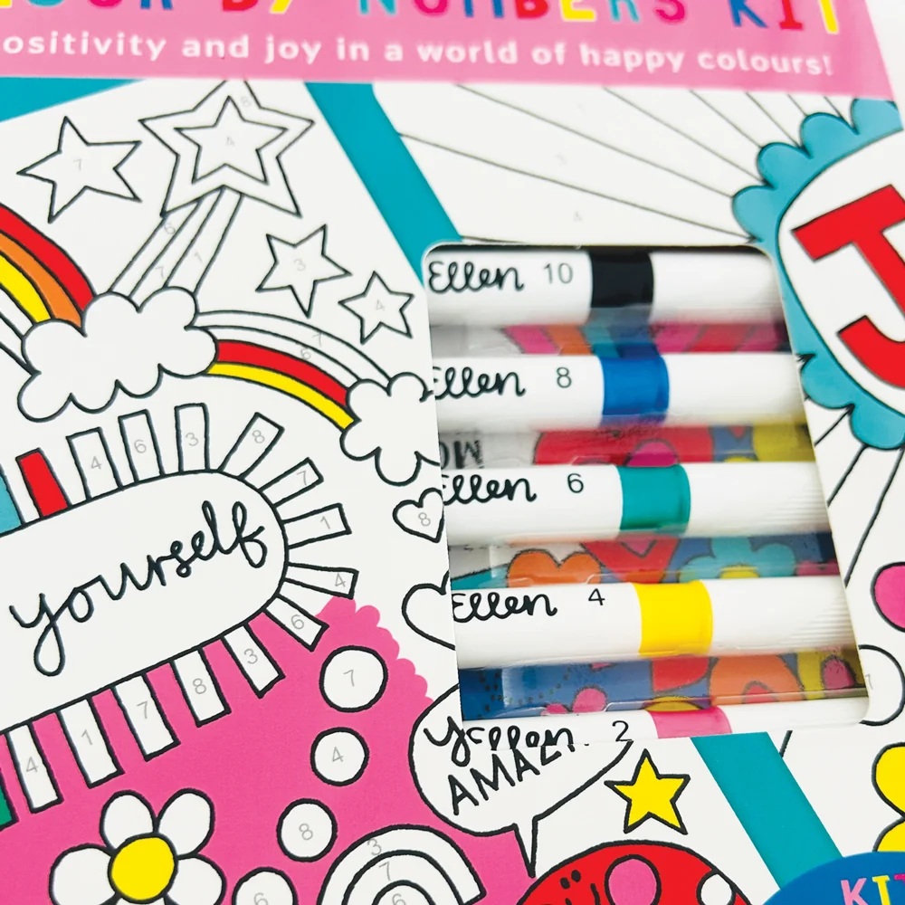 Rachel Ellen Positive Vibes Colour By Numbers Kit