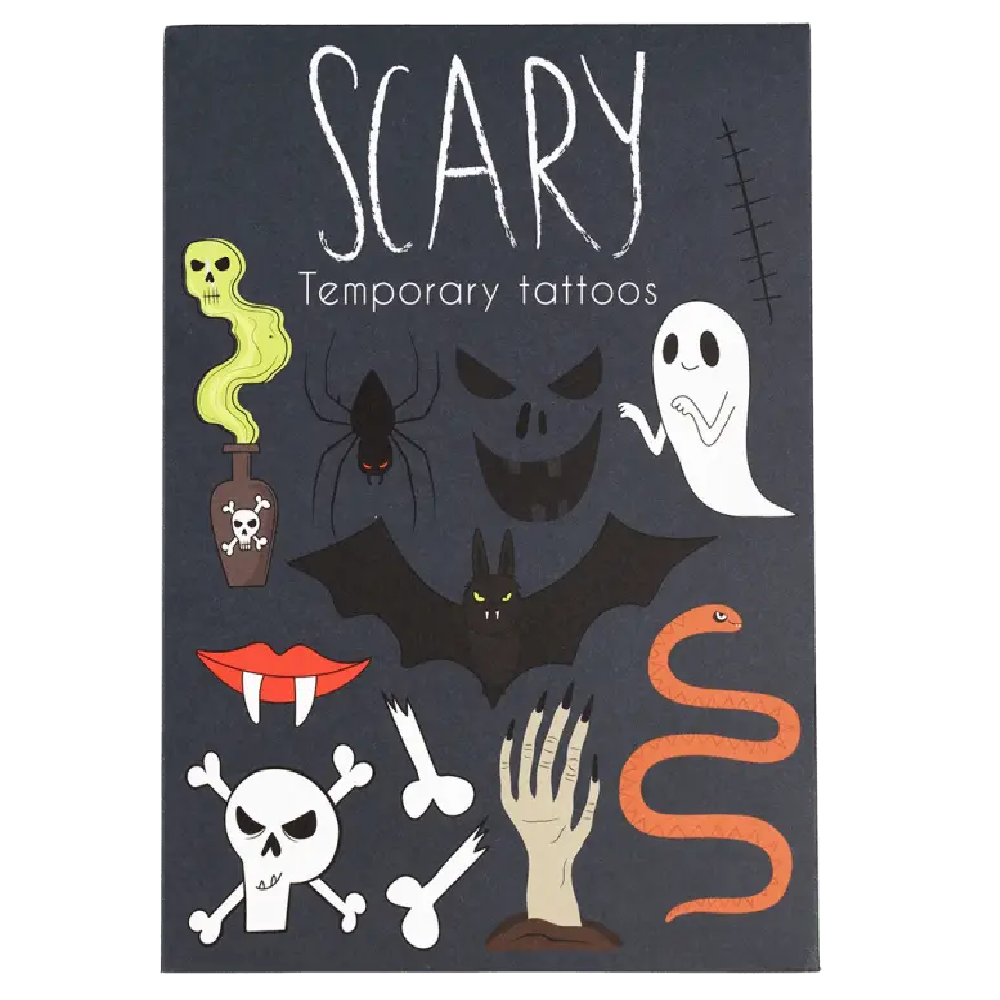 Scary Halloween Temporary Tattoos