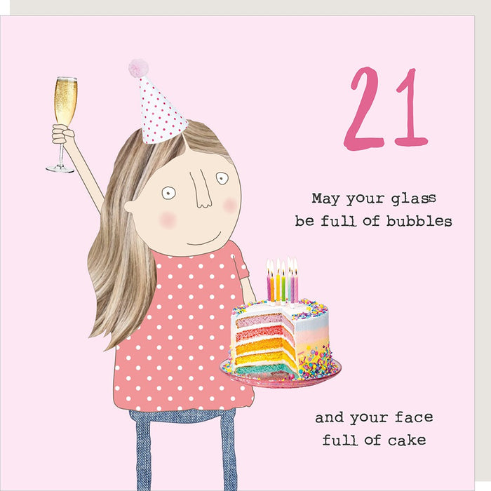 'Bubbles' 21st Birthday Card