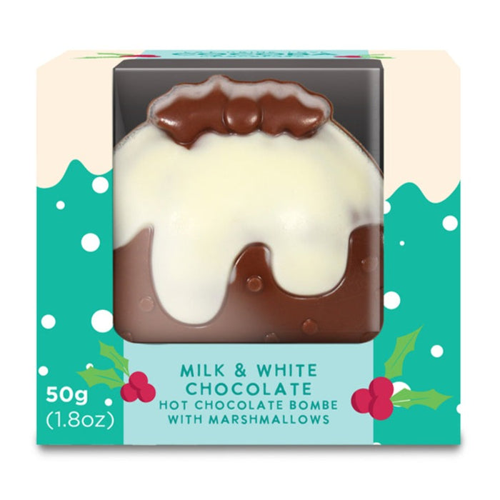 Hot Chocolate And Marshmallow Christmas Pudding Bombe