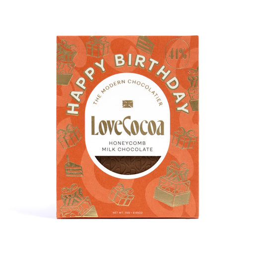 Happy Birthday Honeycomb Chocolate Bar