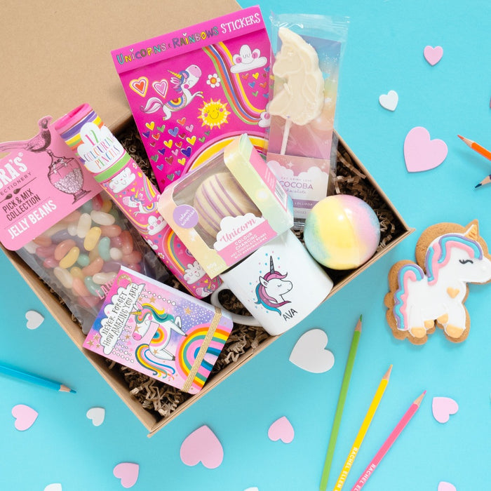 The Personalised Unicorn Care Package Gift Box