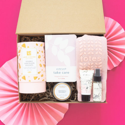 Her soothing calming relaxing wellbeing care package gift box