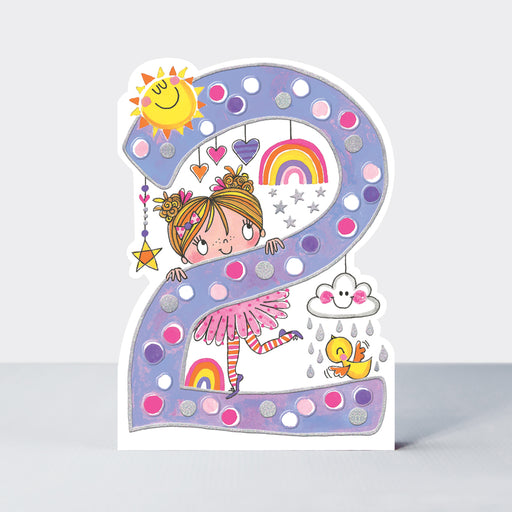 Girls 2nd Birthday Card