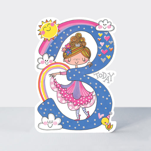 Girls 3rd Princess Birthday Card