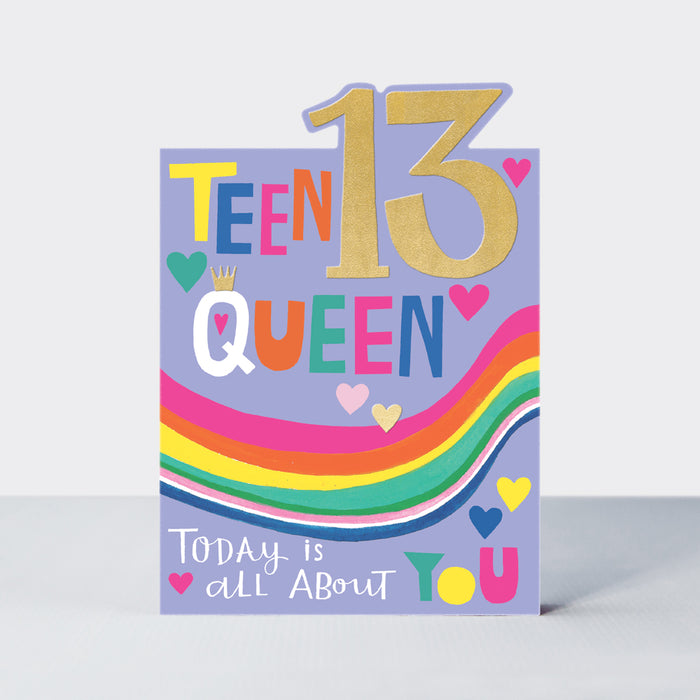 Girls Teen Queen 13th Birthday Card