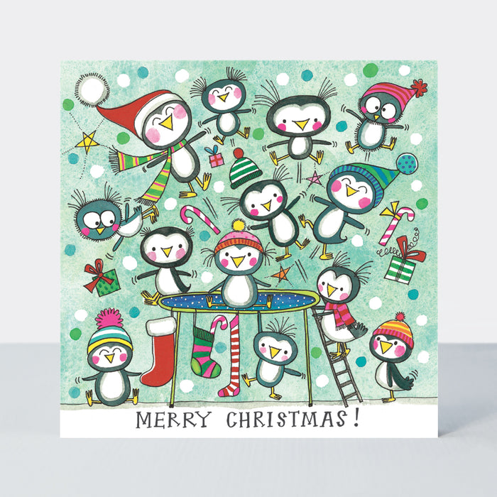 Christmas Jigsaw Card - Penguins