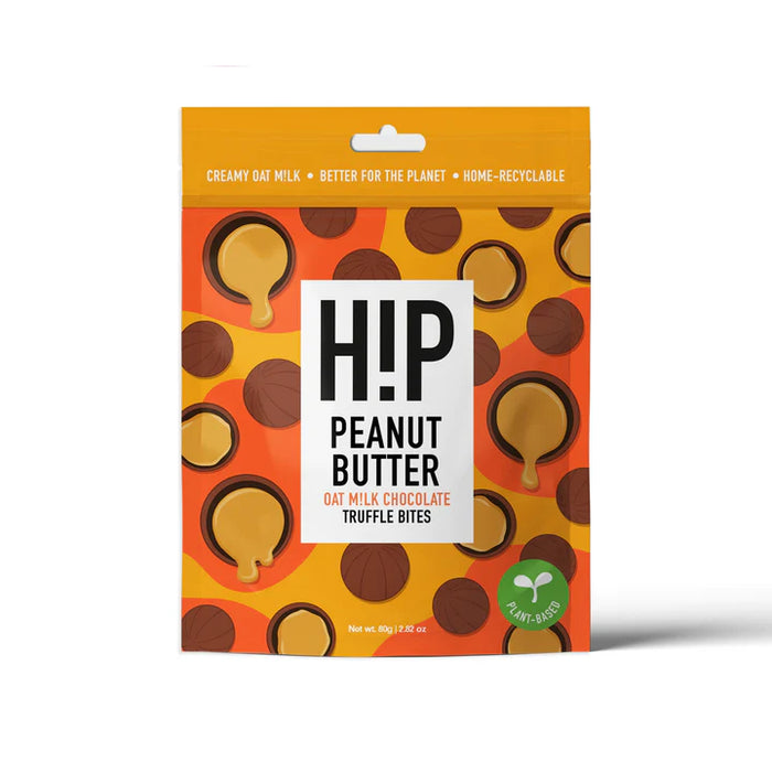 VEGAN HiP Chocolate: Peanut Butter Oat Milk Chocolate Truffle Bites