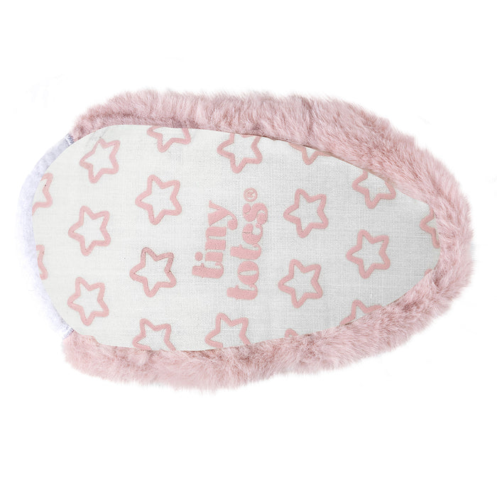 Totes Pink Unicorn Soft Baby Bootie Slippers