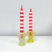 Pair Of Candy Cane Christmas Candles