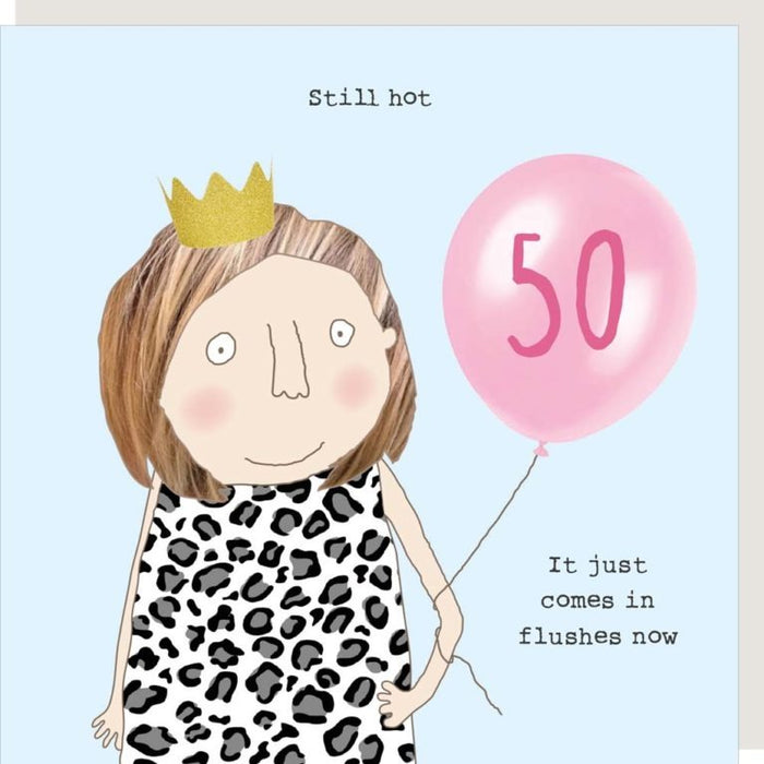 50th Birthday Girl Card Hot Flushes