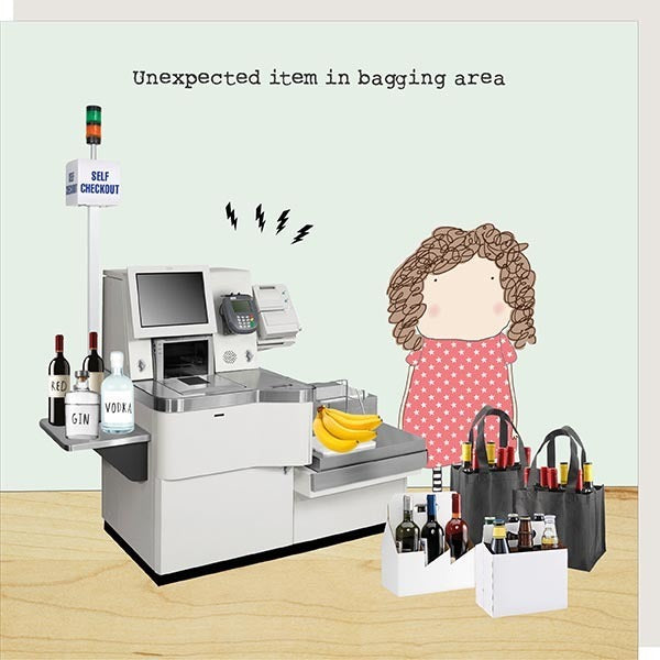 Unexpected Item In Bagging Area Birthday Card
