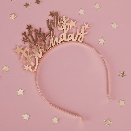 Rose Gold Birthday Headband
