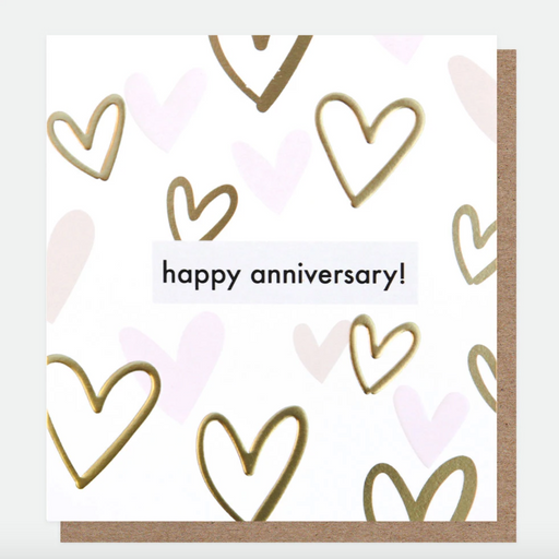 Carlone Gardner 'happy anniversary!' outline hearts card