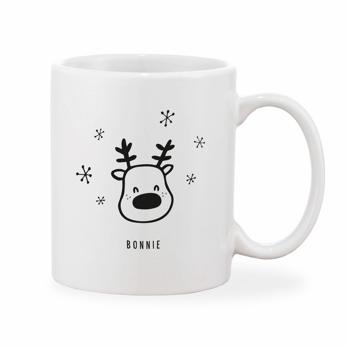Personalised Adult's Christmas Mug Reindeer