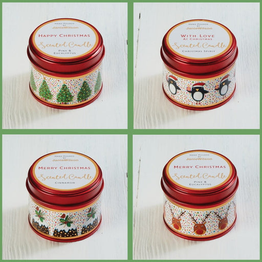 Christmas Tinned Candles - Various Designs