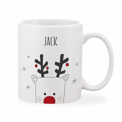 Personalised Adult Christmas Rudolph Mug