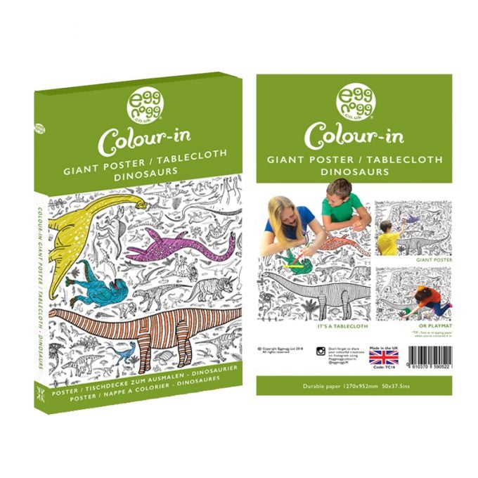 Colour-In Dinosaur Giant Poster The Dino Fan Gift Box