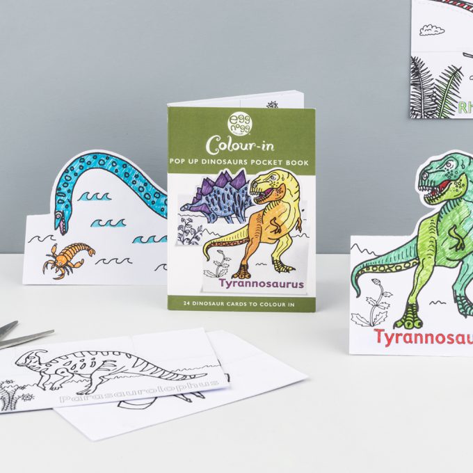 Colour-In Cards - Dinosaurs Or Fairies