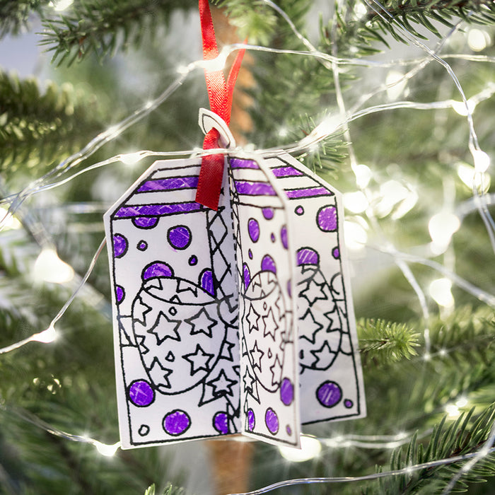 Colour-In 3D Christmas Decorations — Not Another Bunch Of Flowers