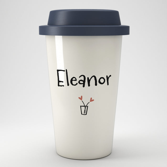 Mini Icon Personalised Eco Coffee Travel Mug (Various Designs)
