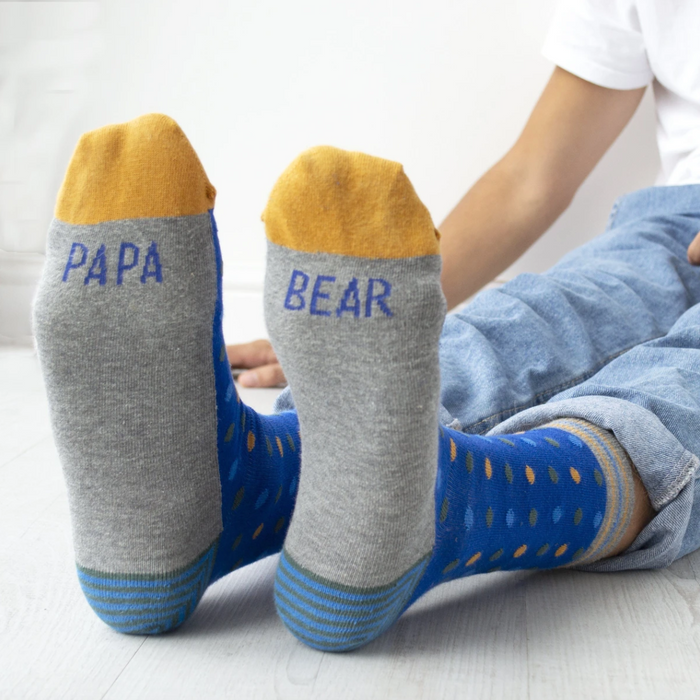 Solesmith Father's Day Papa Bear Socks in a bag