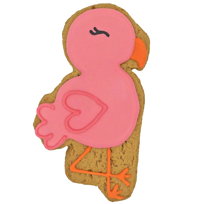 Summer Fun Iced Gingerbread Biscuit - Flamingo