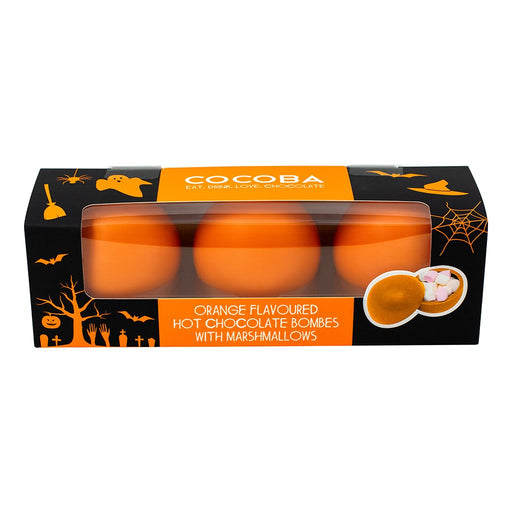 Halloween Hot Chocolate Orange Bombes