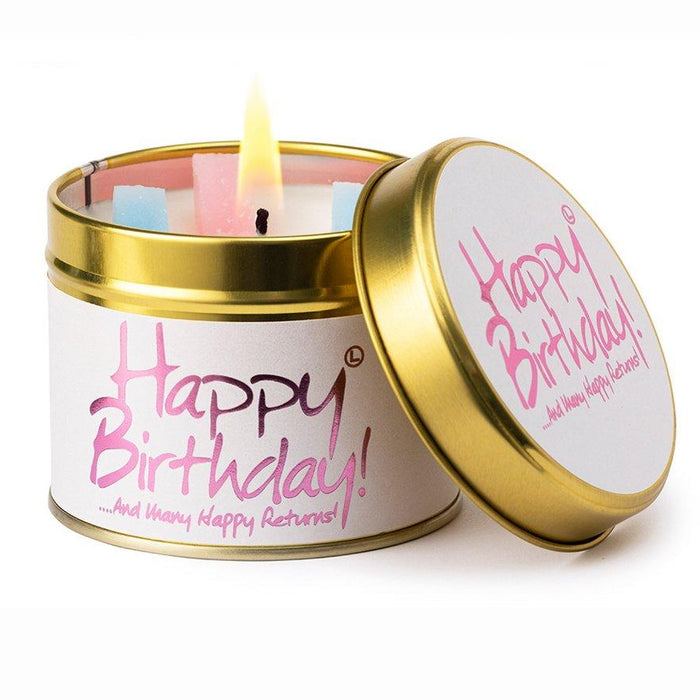 Happy birthday and many happy returns candle tin